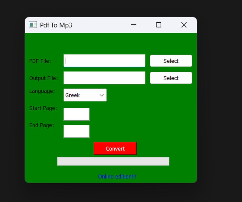 PDF to MP3 Screenshot 1